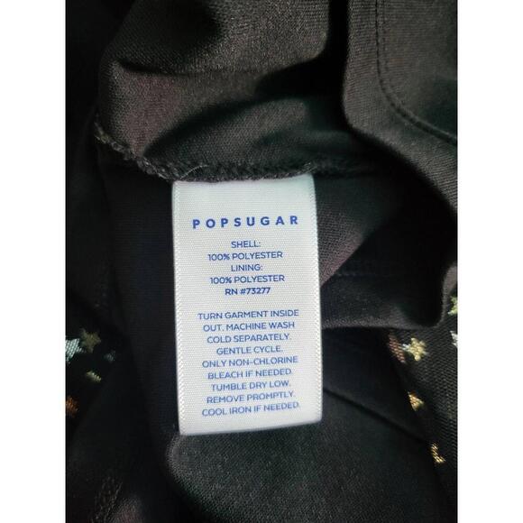 Popsugar Dress Womens Size 3X Black Aline Sleeveless‎ Ruffle Star Plus Size - Picture 7 of 7